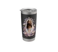 Œuvre d'art sacrée de Jésus-Christ Lily Gobelet isotherme en acier inoxydable double paroi