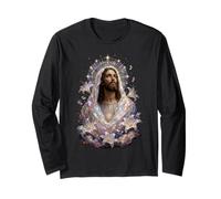 Œuvre d'art sacrée de Jésus-Christ Lily Manche Longue
