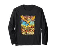 Œuvre d'art Saint Michel Crusade céleste Style Vintage Manche Longue