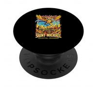 Œuvre d'art Saint Michel Crusade céleste Style Vintage PopSockets PopGrip Adhésif