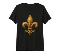 Œuvre d'art Vintage Fleur de Lis héraldique T-Shirt Haut de Gamme