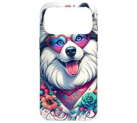 Œuvre d'art Yakutian Laika Dog St Valentin Coque pour iPhone 17 Pro Max