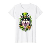 Œuvre d'art Yakutian Laikas Dog St Patrick T-Shirt Graphique avec Valeur