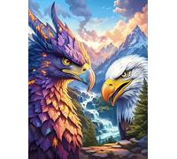 Œuvre d'art yin-yang de phénix et d'aigle 1000 Pièces Puzzle Expert Confirmé En Carton Sans Déformation faune et flore Très Difficile Décoration Murale Collection Cadeau Fête Des Pères Premium 1000 PC