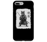 Œuvre graphique vintage loup samouraï guerrier Ukiyo-e Coque pour iPhone 7 Plus/8 Plus