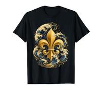 Œuvre héraldique d'inspiration Japonaise Fleur de lis Vague de l'océan T-Shirt