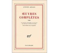 Antonin Artaud – Œuvres complètes, tome 8 – Broché – Gallimard