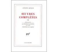 Antonin Artaud – Œuvres complètes, tome 7 – Gallimard