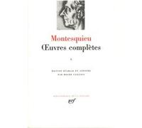 Œuvres complètes Charles-Louis de Secondat Montesquieu (Auteur), Roger Caillois (Edité par)