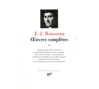 Rousseau : Oeuvres complètes, tome 3