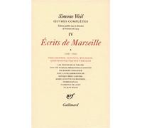 Œuvres complètes Écrits de Marseille (1940-1942) 1 - Simone Weil - Gallimard - broché - Beau livre