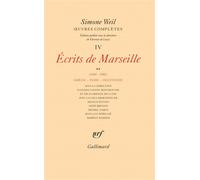 Œuvres complètes Écrits de Marseille (1941-1942) 2 - Simone Weil - Gallimard - broché - Essai
