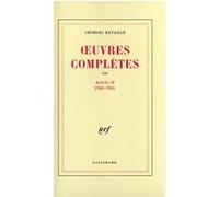 Œuvres complètes Georges Bataille (Auteur), Francis Marmande (Edité par)