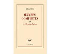 Œuvres complètes Jean Paulhan (Auteur), Bernard Baillaud (Edité par)