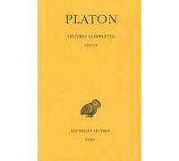 Œuvres complètes. Tome V, 2e partie: Cratyle Platon (Auteur), Louis Méridier (Edité par)