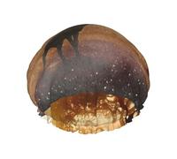 Œuvres d'art représentant un wapiti,Bonnet de douche/bonnet de nuit double couche imperméable et élastique, bonnet de bain réutilisable