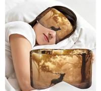 Œuvres d'art représentant un wapiti, Masque de sommeil pour la maison, les voyages et le travail posté, couvrant entièrement les yeux et bloquant la lumière