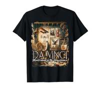 Œuvres de Léonard de Vinci T-Shirt Graphique avec Valeur, Homme, Noir, XL