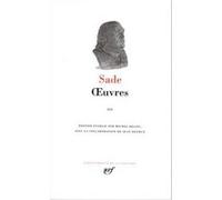 Œuvres - Donatien Alphonse François de Sade (Marquis) - Gallimard - relié - Roman