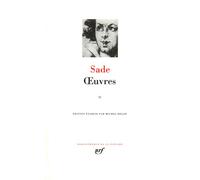 Œuvres - Donatien Alphonse François de Sade (Marquis) - Gallimard - relié - Roman