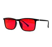 UVtech SLEEP-3R Filtre 100% lumière bleue et filtre à lumière verte Lunettes rouges Lunettes d'ordinateur PC Gaming Bluelight Filtre UV Blue Light Blocage Lunettes anti-femmes hommes, rouge, Taille