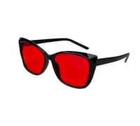 UVtech SLEEP-3W Lunettes d'ordinateur 100 % filtre de lumière bleue Lunettes rouges PC Bluelight Filtre UV Bloque la lumière bleue Lunettes pour femme, rouge, Taille unique