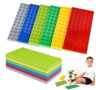 UVVRUR Lot de 12 plaques de construction pour blocs de construction - 19 x 9,5 cm - Grande plaque de base compatible avec les grands blocs de construction de toutes les grandes marques (12 pièces, 6