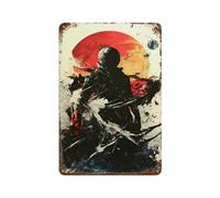UWASCISF Silhouette dans l'espace Mental Dark AWall Decor Art Metal Tin Poster Modern Bar Decorations30x20cm