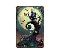 UWASCISF The Creepy Manor HouseWall Decor Art Metal Tin Poster Modern Bar Decorations30 x 20 cm