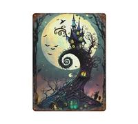 UWASCISF The Creepy Manor HouseWall Decor Art Metal Tin Poster Modern Bar Decorations40 x 30 cm