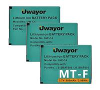 Uwayor 3 Batteries C4 Batterie MT-F pour AVM Fritz!Fon C5 / C4 / M2 / MT-F/Motorola MOTOFONE F3 / EM325 / M325 / EM25 Remplace 312BAT006, 312BAT016 Installation Facile