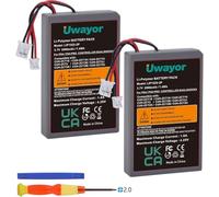 Uwayor Batterie de manette PS4, 2 x 2000mAh Batteries PS4Pro pour manette Sony PlayStation 4 Dualshock 4 V1 V2 CUH-ZCT2 CUH-ZCT2E CUH-ZCT1E CUH-ZCT1U avec outils