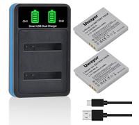 Uwayor NB-4L Batterie et Double Chargeur pour Canon IXUS 30, 40, 50, 55, 60, 65, 70, 75, 80 is, 82 is, 100 is, 110 is, 115 HS, 120 is, 130, 220 HS, 230 HS, 255 HS, I Zoom, i7 i7 Zoom