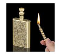 UWCORAHDO Briquet Rechargeable Match, Briquet à kérosène Vintage en cuivre réutilisable, Cadeau d'anniversaire for Homme, père, Mari (kérosène Non Inclus)(Art Deco)