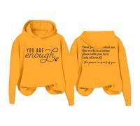 Uwdiohq À Capuche « Chère Personne Derrière Moi » T-Shirt -Shirt Unisexe Pyjama Couverture (Yellow, M) Sweats Femme Pull Lumineux Noel Pullover Col Montant De XS Sweat Doublé Polaire Fin Plaid