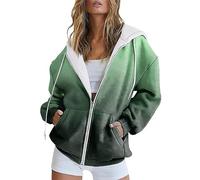 Uwdiohq À Capuche Manches Longues avec Poche Fermeture Éclair Et Veste Sport pour Femme Pulls Molletonnés Femmes Pull Tendance (G, M) Sweat sans Zippé Shirt Plaid Blanc Fourrure Pulls, Gilets