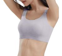 Uwdiohq Adjustable Tilt Up Large Cup Bra with Ear Design to Minimize Appearance of Big Breasts Anti Sagging and for Plus Size Women Bustier Harnais (Light Ashy, XXL) Soutien Gorge Invisible