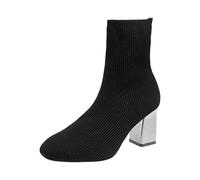 Uwdiohq Bottines À Fermeture Éclair Latérale pour Femmes, Courtes, Chaussures Dames, Décontractées Mocassins (Black, 38) Femme Plates Bottine Talon Pieds Larges Cuir Hiver Imperméable Womens