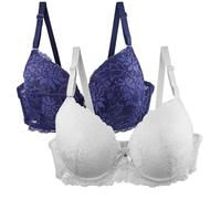 Uwdiohq Brassiere Sport Femme Maintien Fort Soutiens-Gorge Lace Bra with Adjustable Straps Elegant Underwear for Everyday and Leisure Multicoloured Bras (Purple, 85D) Soutien Gorge Coton sans