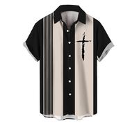 Uwdiohq Chemise À Manches Courtes Confortable Et Colorée pour Homme du Métier Tisser T Shirts Hommes (AF, XXXXL) Chemisette Lin en Manche Courte 4XL Été Anti Transpiration A Rayures Hawaïenne