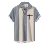 Uwdiohq Chemise À Manches Courtes Confortable Et Colorée pour Homme Tees Athlétiques Hommes (Am, L) Chemises Grande Taille Coton Lin Longues Vetement Ete A Rayures Fluo La Moche sans Repassage