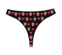 Uwdiohq Custom Thong for Women Personalized Thongs with Photo Customized Underwear Funny Her Legging Latex (D, L) sous-Vêtements sous Vetement Culotte Coton Femme Vêtements pour Femmes Culottes