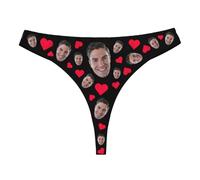 Uwdiohq Custom Thong for Women Personalized Thongs with Photo Customized Underwear Funny Her Legging Latex (A, M) Culotte Gaine Culottes Maternité Femme Grande Taille Sexy Ventre Plat Lot de