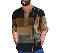 Uwdiohq Deal of The Day Prime Today Chemise Medievale Homme Coton Chemise Lin Homme Bleue Chemisette Hawaienne Homme Chemise Lin sans Col Chemise Hawaienne Homme Coton XL Buy Again