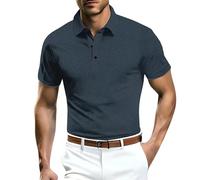 Uwdiohq Deals of The Day Sale Haut de Gamme pour Hommes, en Soie glacée, Manches Courtes, col de Chemise, Couleur Unie, Nouveau Haut Coulissant Packs De Chemises pour Hommes Soldes Soldes