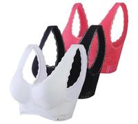 Uwdiohq Destockage Deal Days Soutien Gorge sans Armature Lively Allaitement Lot 4 Bandeau Femme Extension Crochets Maternité Brassière Blanche Dentelle Soutiens Sutien-Gorge Invisible Gilet Manche