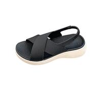 Uwdiohq Femme Sandales Plates Compensées À Lanières Pour Femmes, Chaussures D'Été Décontractées Semelle Épaisse, De Plage Tendance Cuire Qui Brille Entre Doigts Été Et Mules Femmes Chaussure