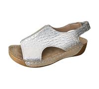 Uwdiohq Femme Sandales Plates Compensées Chaussures Décontractées À Semelles Inclinées Et Adhésives Pour Femmes, D'Été Tendance Dames Cuissardes Femmes Talon Avec Liens Confort Chic Été