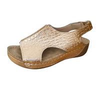 Uwdiohq Femme Sandales Plates Compensées Chaussures Décontractées À Semelles Inclinées Et Adhésives Pour Femmes, D'Été Tendance Dames Cuissardes Femmes Talon Avec Liens Confort Chic Été