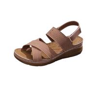 Uwdiohq Femmes Décontracté Côté Creux Ceinture Boucle Pente Bas Chaussures Été Dames Sandales Compensées Pour Bout Fermé Avec Livraison Lendemain (Grey, 43) Femme Marche Sandalettes Trekking Ete